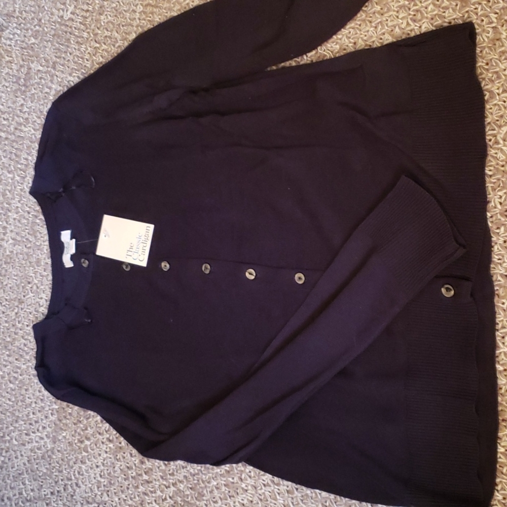 NWT Size M Navy Cardigan by Croft and Barrow